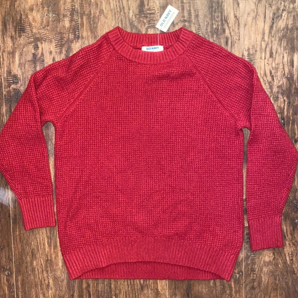 Old Navy Women's Vibrant Red Crew Neck Sweater, NWT